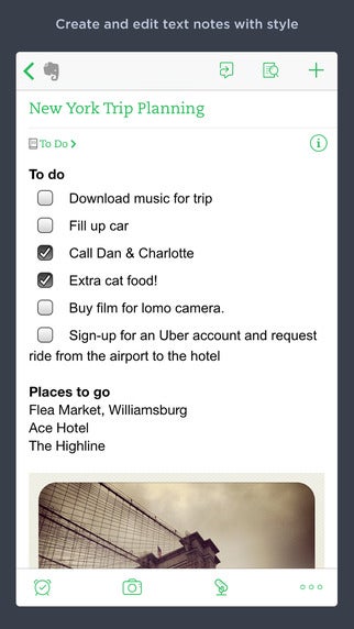 goal setting apps Evernote