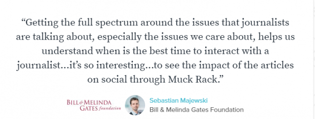 Muck Rack user report 1