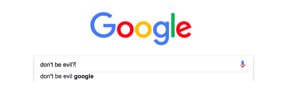 Don't Be Evil Google