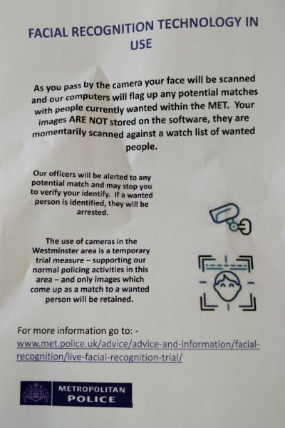 Met Police Facial Recognition Poster Medium