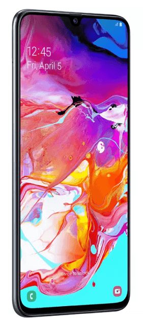 The Samsung Galaxy A70 phone