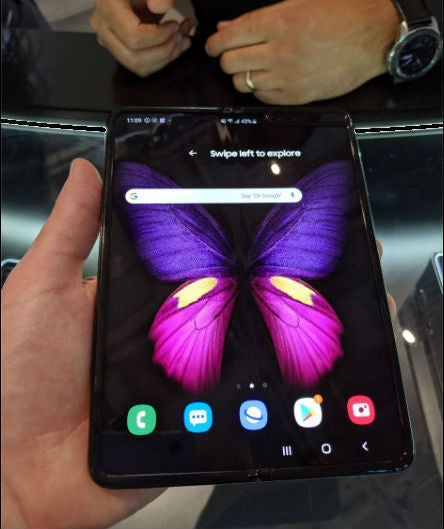 Samsung Galaxy Fold in tablet mode