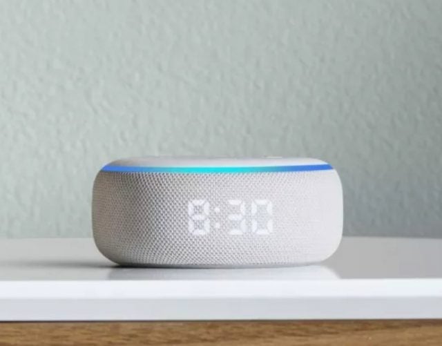 Echo Dot with clock
