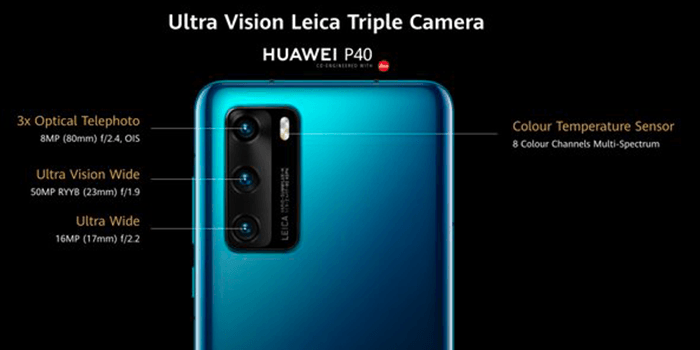 huawei p40 rear cameras