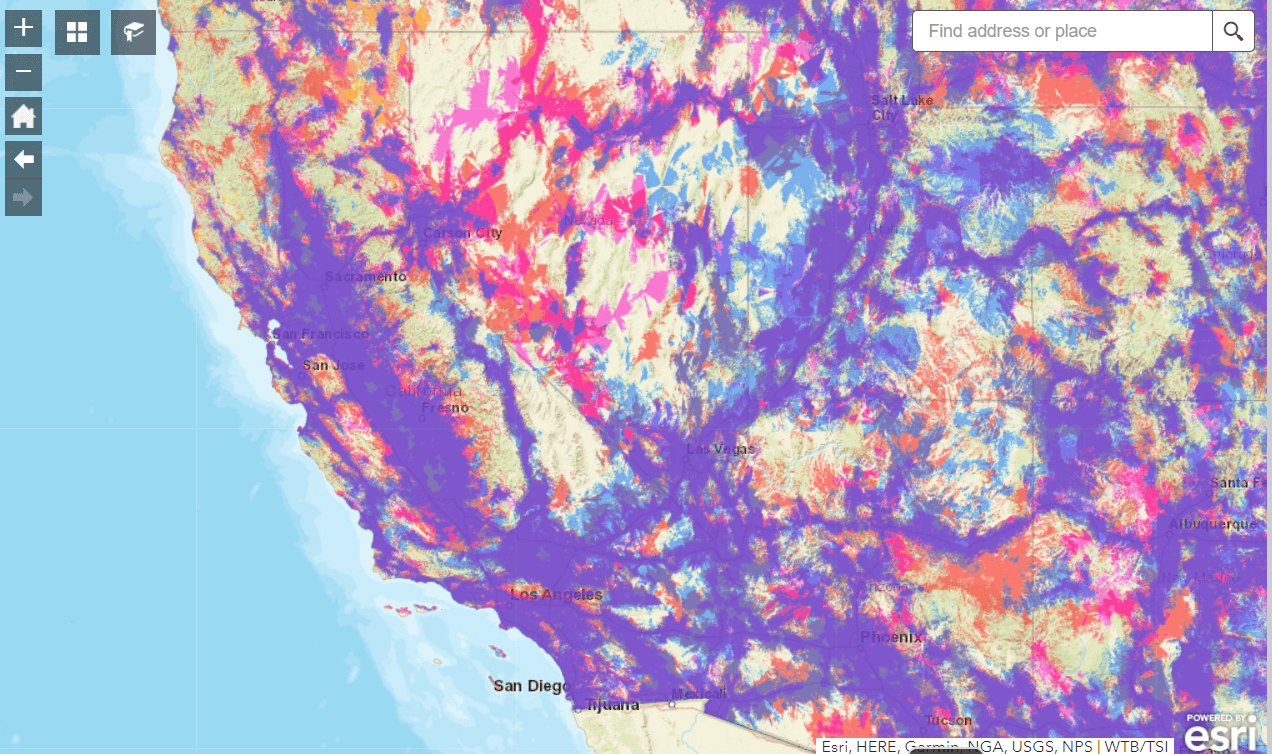 FCC mobile broadband map california
