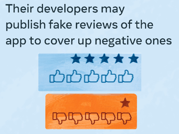 Meta advises that fake reviews could be misleading users into downloading malicious apps from the App Store and Play Store