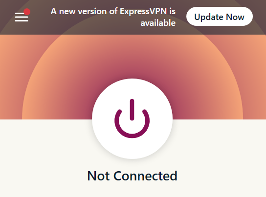 ExpressVPN update notification