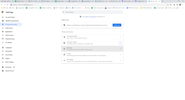 Open window in Google Chrome