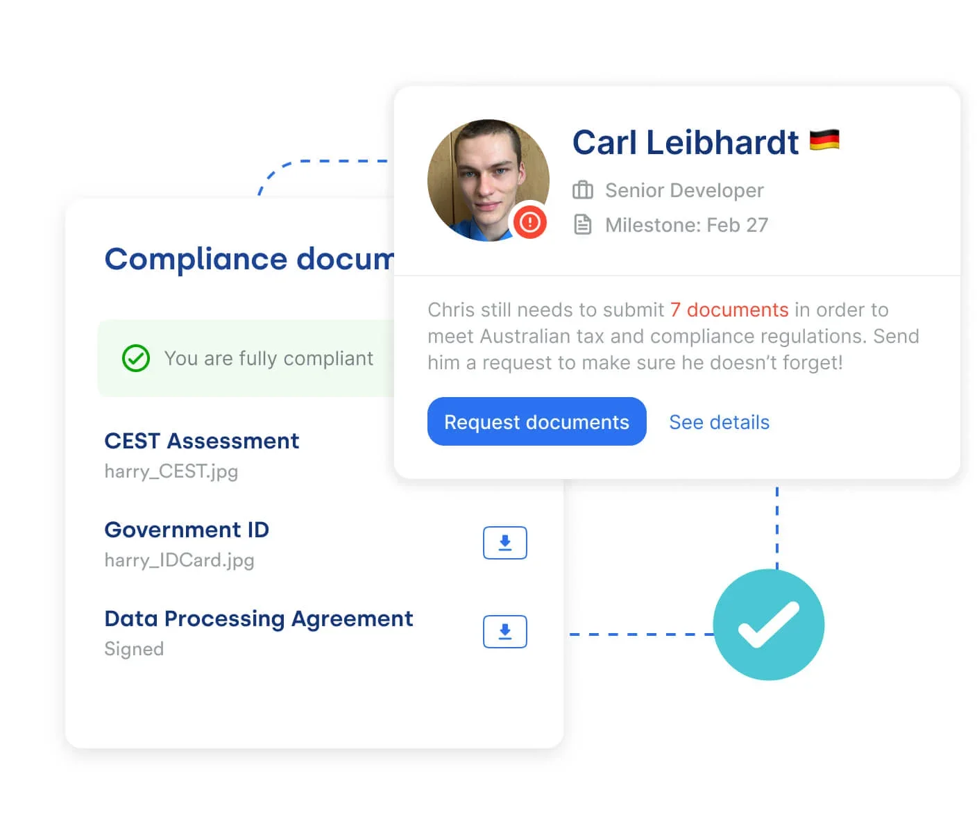 Deel's compliance documentation feature